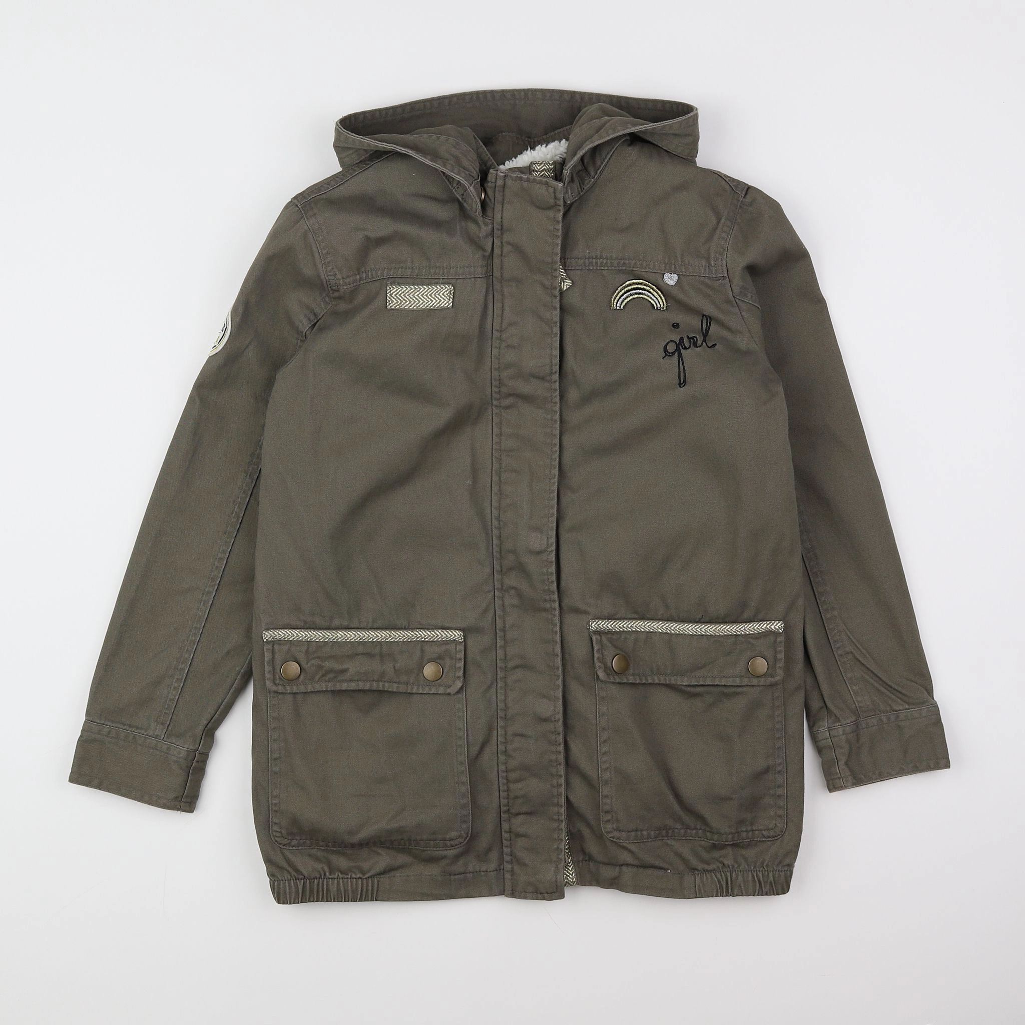 Vertbaudet - manteau vert - 10 ans